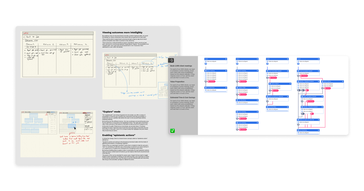 Further ideation for simplifying connections, data validation, and data outputs.